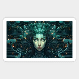 Cypherpunk Evil Cyberpunk AI System Failure Sticker